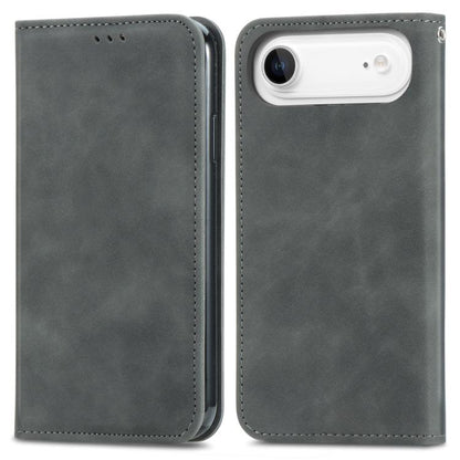 For iPhone Air Retro Skin Feel Magnetic Flip Leather Phone Case(Gray) - iPhone Air Cases by buy2fix | Online Shopping UK | buy2fix