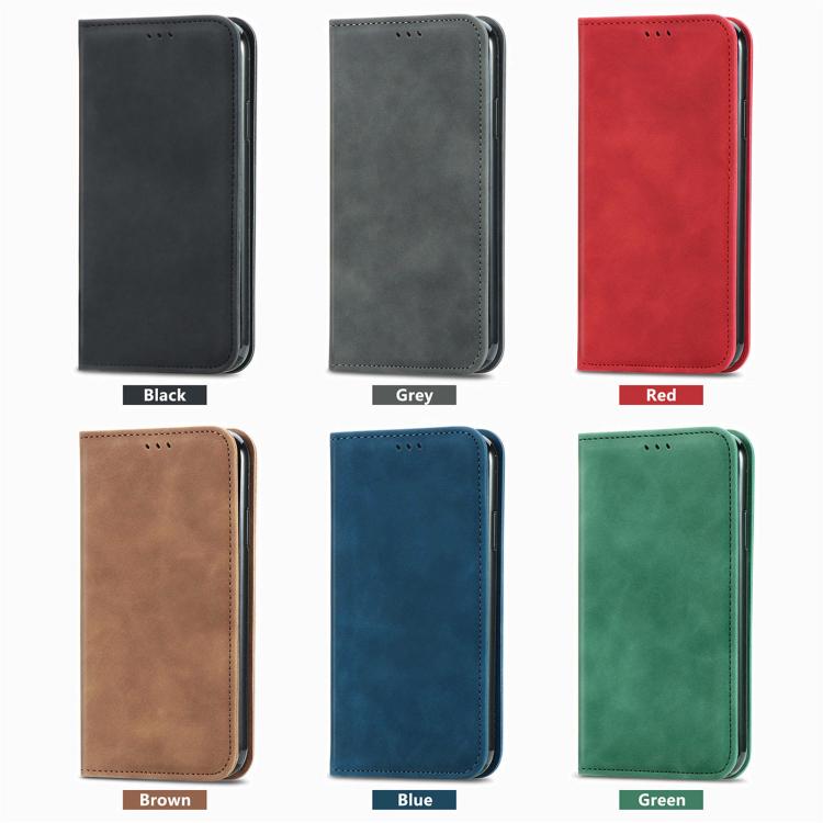For iPhone Air Retro Skin Feel Magnetic Flip Leather Phone Case(Gray) - iPhone Air Cases by buy2fix | Online Shopping UK | buy2fix