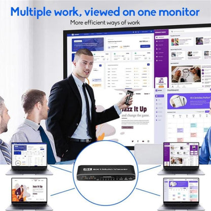 JQF2 4K Seamless Switcher Screen Splitter Multiple Display Modes 6 in 1 Out HDMI Multiviewer, Plug:EU Plug - Splitter by buy2fix | Online Shopping UK | buy2fix