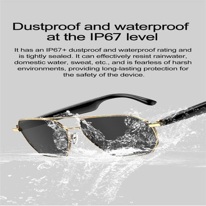 W100C Smart Glasses, Support AI Conversation / AI Intelligent Translation / Bluetooth Call(Black) - Smart Glasses by buy2fix | Online Shopping UK | buy2fix