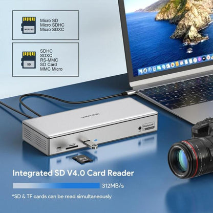 WAVLINK UG69PD12 DisplayLink Docking Station Quad  Monitors For Laptops M1 / M2 / Mac & Windows, Plug:US Plug -  by WAVLINK | Online Shopping UK | buy2fix