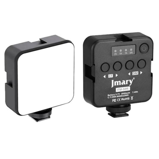 JMARY FM-59R Dimmable Video Recording Mini Fill Light with 3 Cold Shoe Mounts -  by Jmary | Online Shopping UK | buy2fix