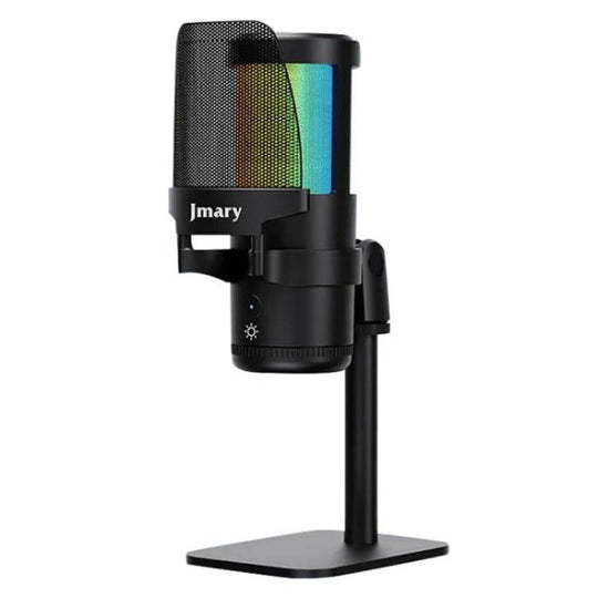 JMARY MC-PW13 360 Degree Rotating RGB Light Desktop Microphone
