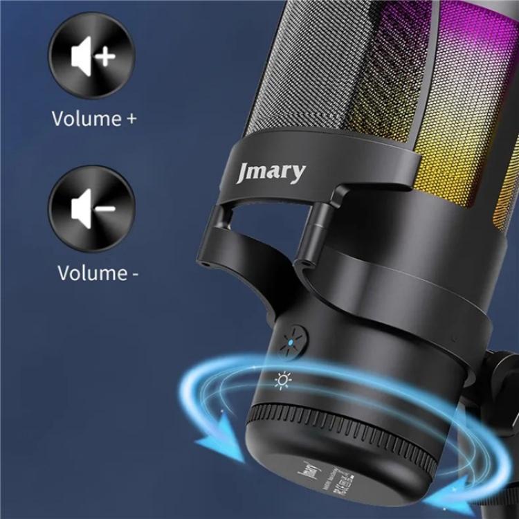 JMARY MC-PW13 360 Degree Rotating RGB Light Desktop Microphone - Microphone by Jmary | Online Shopping UK | buy2fix