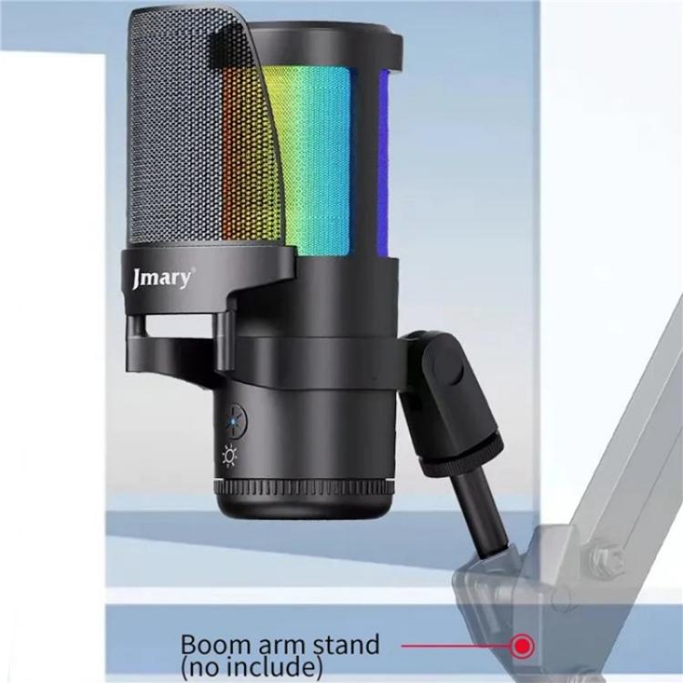 JMARY MC-PW13 360 Degree Rotating RGB Light Desktop Microphone - Microphone by Jmary | Online Shopping UK | buy2fix