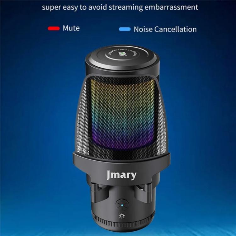 JMARY MC-PW13 360 Degree Rotating RGB Light Desktop Microphone - Microphone by Jmary | Online Shopping UK | buy2fix