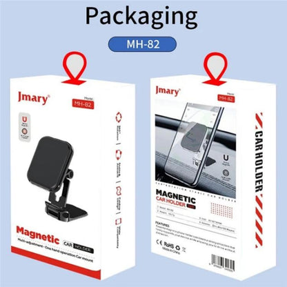 JMARY MH-82 Car Dashboard Zinc Alloy Foldable Magnetic Phone Holder - Universal Car Holders by Jmary | Online Shopping UK | buy2fix