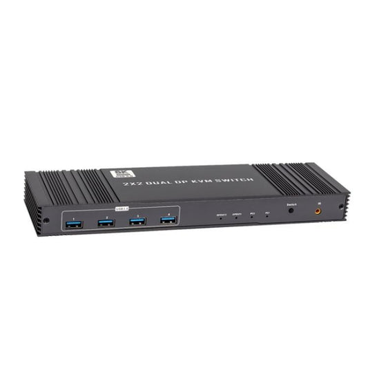 K10-2 For 2 Computers/Monitors USB 3.0 Dual DP Output 8K 60Hz 2x2 Version 2.1 KVM Switcher, Plug:EU Plug - Switch by buy2fix | Online Shopping UK | buy2fix