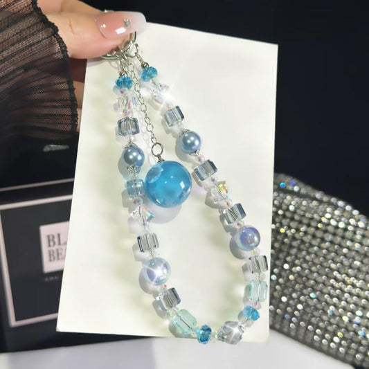 Cloud Glow-In-The-Dark Bead Pendant Mobile Phone Chain(Blue) - Lanyards & Wrist Straps by buy2fix | Online Shopping UK | buy2fix