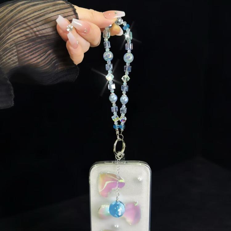 Cloud Glow-In-The-Dark Bead Pendant Mobile Phone Chain(Blue) - Lanyards & Wrist Straps by buy2fix | Online Shopping UK | buy2fix