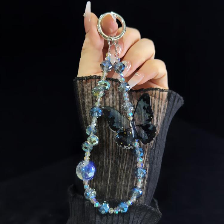 Three-Dimensional Nepalese Butterfly Mobile Phone Chain(Blue) - Lanyards & Wrist Straps by buy2fix | Online Shopping UK | buy2fix