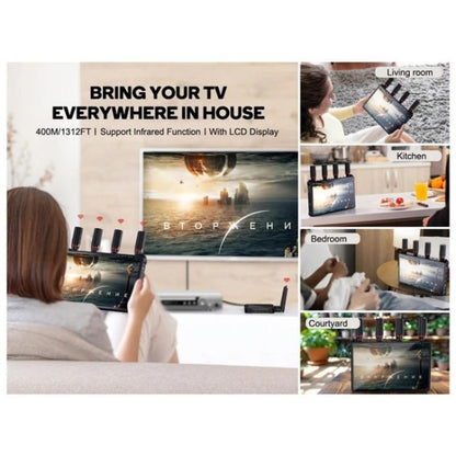 VRRIIS 083H 400M Range 7 Inch LCD Screen HDMI Extender Wireless HDMI Transmitter Receiver, Plug:AU Plug - Adapter by buy2fix | Online Shopping UK | buy2fix