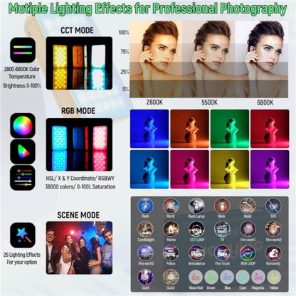 Weeylite S03 Portable RGB Light Video Live Streaming Photography Full Color Fill Light(Yellow) - Selfie Light by buy2fix | Online Shopping UK | buy2fix