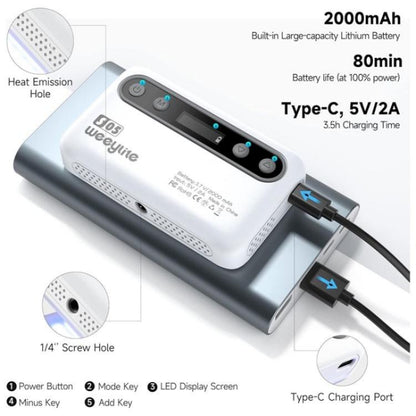 Weeylite S05 Portable App Control Phone Fill Lamp Video Live Streaming Photography RGB Full Color Fill Light(Blue) - Selfie Light by buy2fix | Online Shopping UK | buy2fix