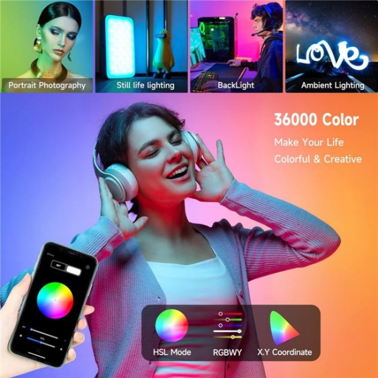 Weeylite S05 Portable App Control Phone Fill Lamp Video Live Streaming Photography RGB Full Color Fill Light(Blue) - Selfie Light by buy2fix | Online Shopping UK | buy2fix