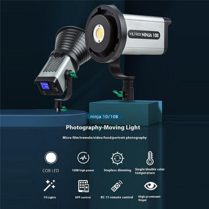 VILTROX Ninja 10 5600K Professional Photography Studio Fill Light 120W LED Video Light(EU Plug) -  by buy2fix | Online Shopping UK | buy2fix