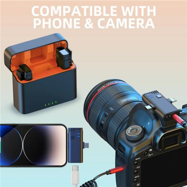 JMARY MW16 3.5mm, Type-C, 8 Pin 3 in 1 2.4G Lavalier Wireless Microphone - Microphone by Jmary | Online Shopping UK | buy2fix