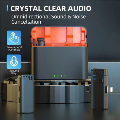 JMARY MW16 3.5mm, Type-C, 8 Pin 3 in 1 2.4G Lavalier Wireless Microphone - Microphone by Jmary | Online Shopping UK | buy2fix