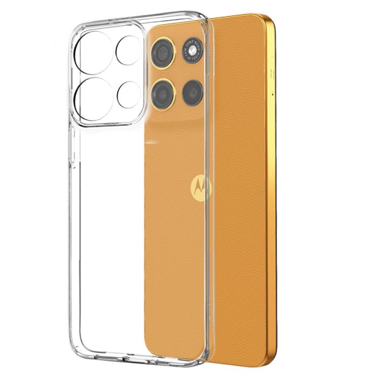 For Motorola Moto G15 NORTHJO 2 in 1 TPU Phone Case Screen Protector Tempered Glass Film(Clear) - Motorola Cases by NORTHJO | Online Shopping UK | buy2fix