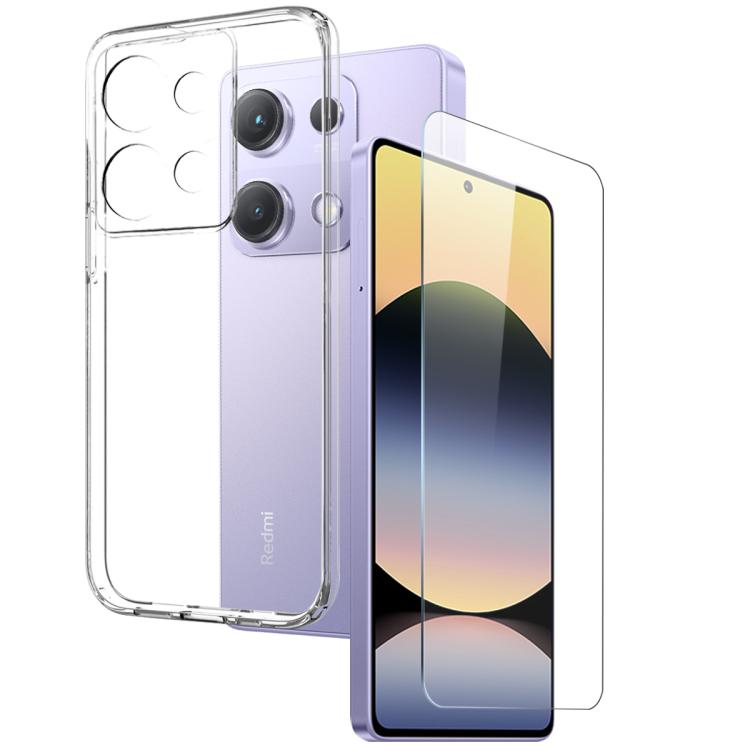For Xiaomi Redmi Note 14S 4G NORTHJO 2 in 1 TPU Phone Case Screen Protector Tempered Glass Film(Clear) - Xiaomi Cases by NORTHJO | Online Shopping UK | buy2fix