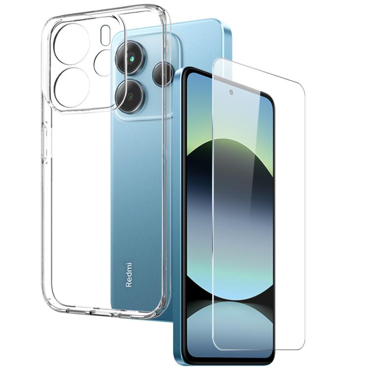 For Xiaomi Redmi Note 14 4G 163.25mm NORTHJO 2 in 1 TPU Phone Case Screen Protector Tempered Glass Film(Clear) - Note 14 Cases by NORTHJO | Online Shopping UK | buy2fix