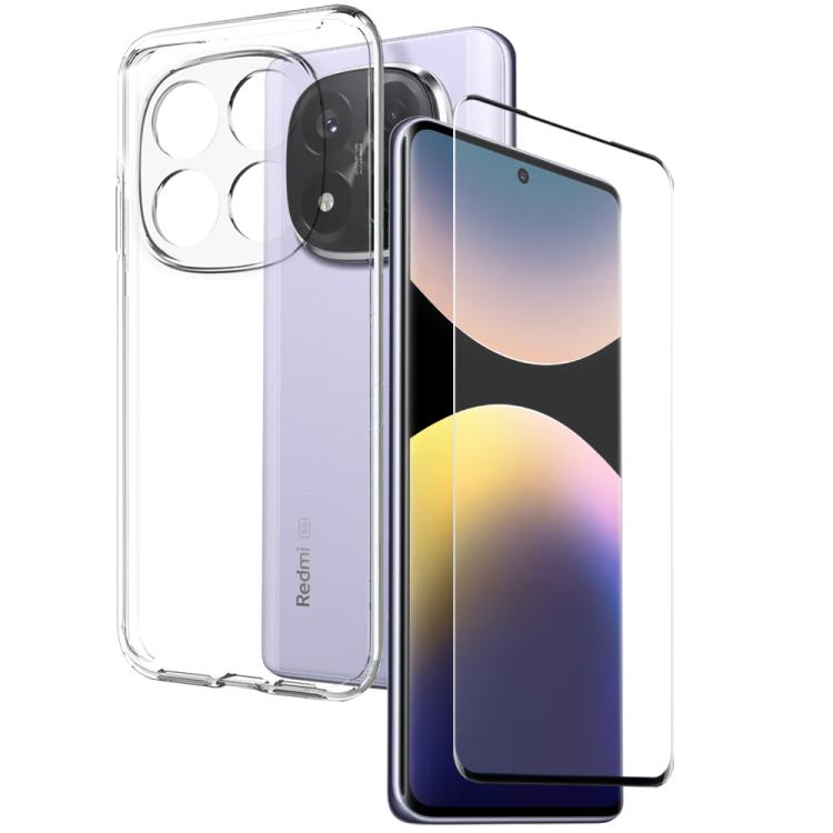 For Xiaomi Redmi Note 14 Pro+ 5G NORTHJO 2 in 1 TPU Phone Case Screen Protector Tempered Glass Film(Clear) - Note 14 Pro+ Cases by NORTHJO | Online Shopping UK | buy2fix
