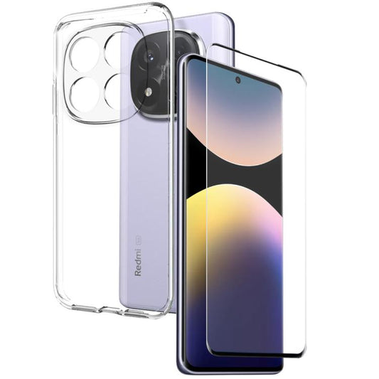 For Xiaomi Redmi Note 14 Pro+ 5G NORTHJO 2 in 1 TPU Phone Case Screen Protector Tempered Glass Film(Clear) - Note 14 Pro+ Cases by NORTHJO | Online Shopping UK | buy2fix