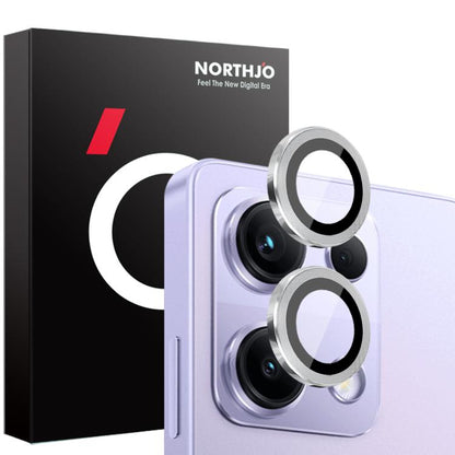 For Xiaomi Redmi Note 14S 4G NORTHJO Camera Lens Protector CD Metal Ring Tempered Glass Film(Silver) -  by NORTHJO | Online Shopping UK | buy2fix