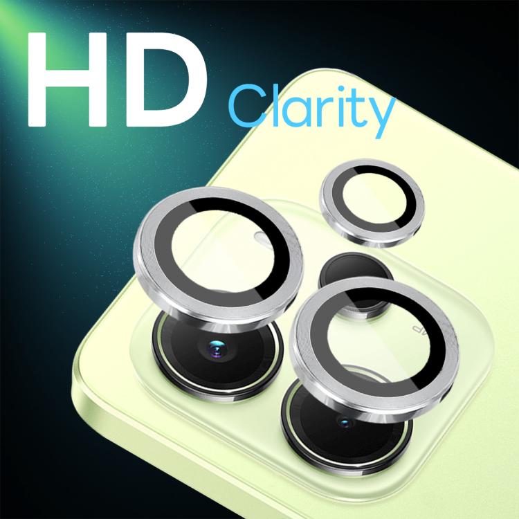 For Xiaomi Redmi Note 14 4G 163.25mm NORTHJO Camera Lens Protector CD Metal Ring Tempered Glass Film(Silver) - Note 14 Tempered Glass by NORTHJO | Online Shopping UK | buy2fix