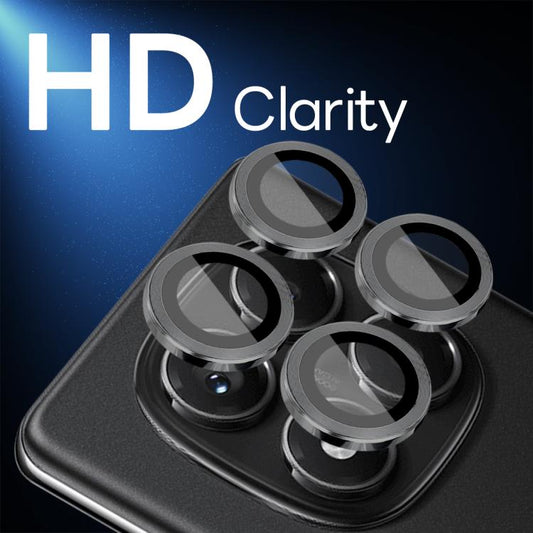 For Xiaomi Redmi Note 14 Pro 4G NORTHJO Camera Lens Protector CD Metal Ring Tempered Glass Film(Black) - Note 14 Pro Tempered Glass by NORTHJO | Online Shopping UK | buy2fix