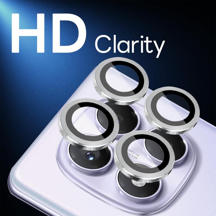 For Xiaomi Redmi Note 14 Pro 4G NORTHJO Camera Lens Protector CD Metal Ring Tempered Glass Film(Silver) - Note 14 Pro Tempered Glass by NORTHJO | Online Shopping UK | buy2fix