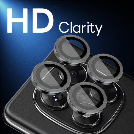 For Xiaomi Redmi Note 14 Pro 5G NORTHJO Camera Lens Protector CD Metal Ring Tempered Glass Film(Black) - Note 14 Pro Tempered Glass by NORTHJO | Online Shopping UK | buy2fix