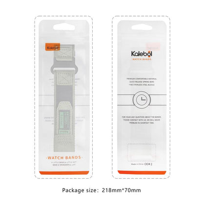 For Apple Watch 42mm / 41mm / 40mm / 38mm Kalebol Hook and Tri-Loop Nylon Watch Band(Orange) - Watch Bands by Kalebol | Online Shopping UK | buy2fix