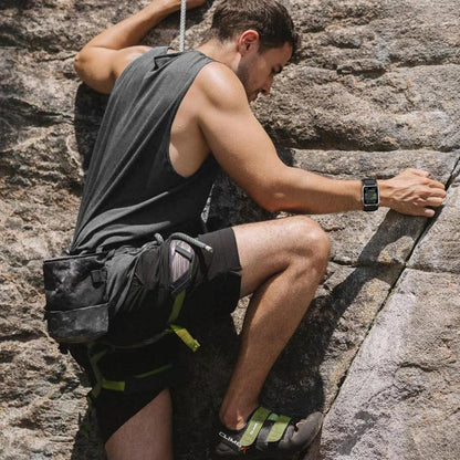 For Apple Watch 46mm / 49mm / 45mm / 44mm Kalebol Hook and Tri-Loop Nylon Watch Band(Black) - Watch Bands by Kalebol | Online Shopping UK | buy2fix