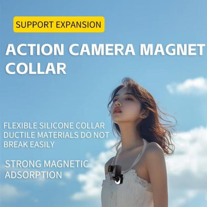 C071 Neck Strap Mount Silicone Metal Bracket For GoPro / Insta360 / DJI Action Cameras - Holder by buy2fix | Online Shopping UK | buy2fix