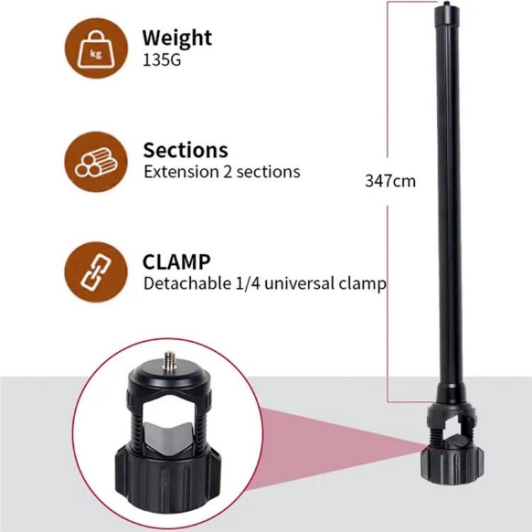 JMARY MT-21 Aluminum Alloy Tripod Extension Rod Desktop Livestream Shooting Arm - Other Accessories by Jmary | Online Shopping UK | buy2fix