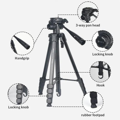 JMARY KP-2201 Portable 1.7m Adjustable Stand Smartphone / Camera Live Photography Tripod - Tripods by Jmary | Online Shopping UK | buy2fix