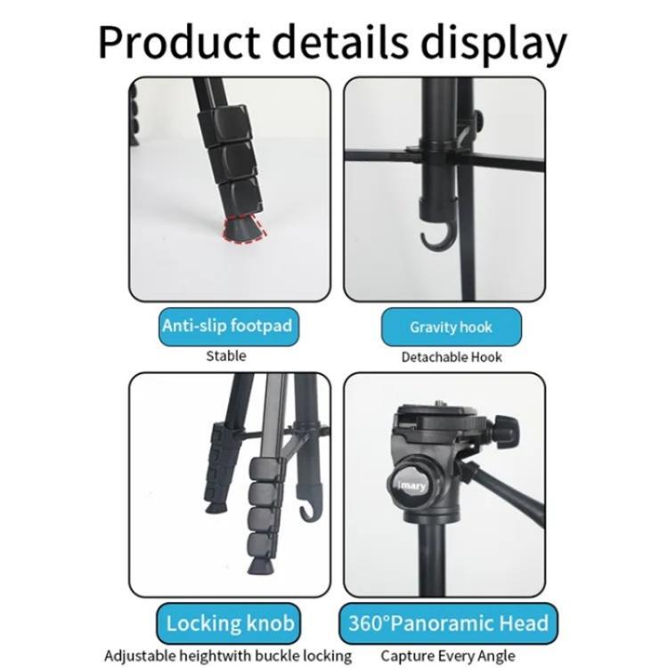 JMARY KP-2201 Portable 1.7m Adjustable Stand Smartphone / Camera Live Photography Tripod - Tripods by Jmary | Online Shopping UK | buy2fix