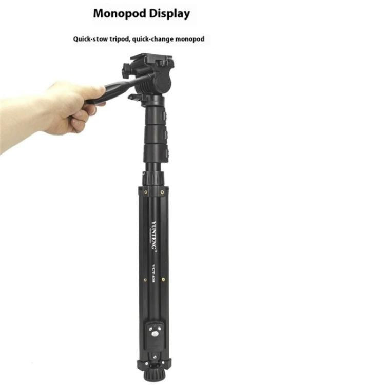 YUNTENG 638 Aluminum Alloy Extendable Stand Phone Holder Camera Tripod Monopod - Tripods by YUNTENG | Online Shopping UK | buy2fix