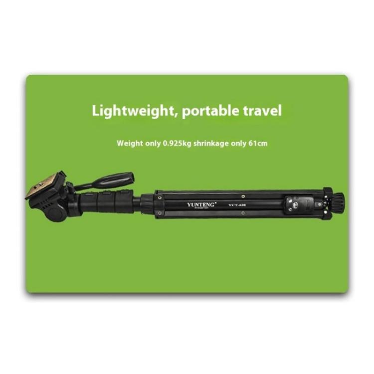 YUNTENG 638 Aluminum Alloy Extendable Stand Phone Holder Camera Tripod Monopod - Tripods by YUNTENG | Online Shopping UK | buy2fix