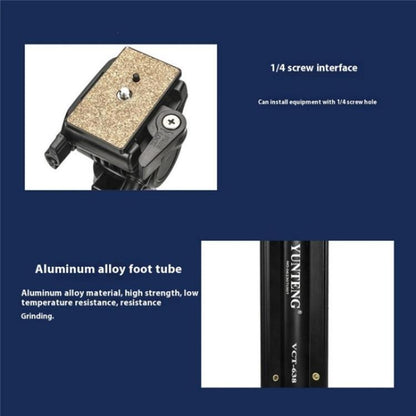 YUNTENG 638 Aluminum Alloy Extendable Stand Phone Holder Camera Tripod Monopod - Tripods by YUNTENG | Online Shopping UK | buy2fix
