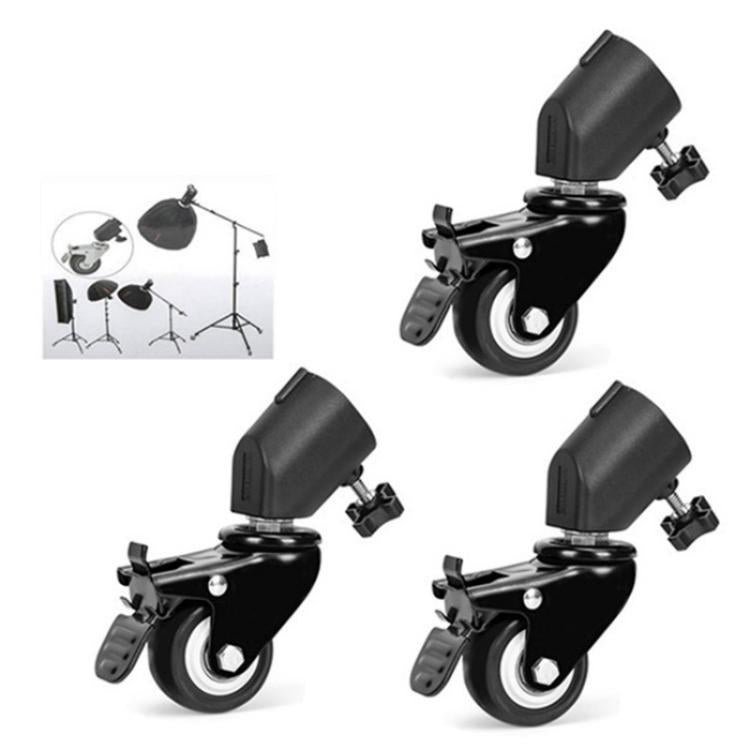YUNTENG VCT-800 Studio Photography Light Stand Rollers 3Pcs Tripod Caster Wheels - Other Accessories by YUNTENG | Online Shopping UK | buy2fix