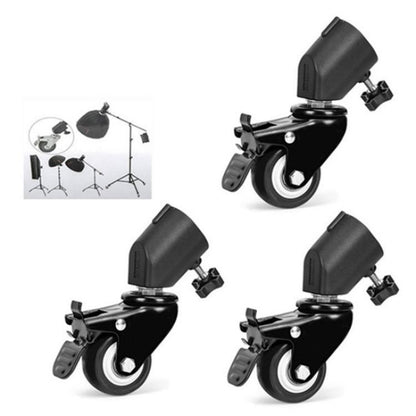 YUNTENG VCT-800 Studio Photography Light Stand Rollers 3Pcs Tripod Caster Wheels - Other Accessories by YUNTENG | Online Shopping UK | buy2fix