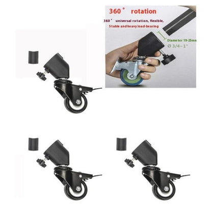 YUNTENG VCT-800 Studio Photography Light Stand Rollers 3Pcs Tripod Caster Wheels - Other Accessories by YUNTENG | Online Shopping UK | buy2fix