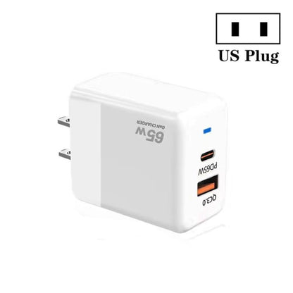 PD41 GaN PD 45W + USB Charger with Type-C to Type-C Data Cable , US Plug(White) - USB Charger by buy2fix | Online Shopping UK | buy2fix