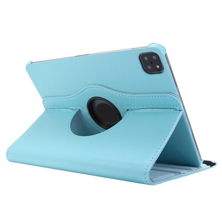 For iPad Air 11 2025 / 2024 / Air 10.9 2022 ENKAY 360 Degree Rotation Litchi Leather Smart Tablet Case(Light Blue) - iPad Air 11 2025 / 2024 Cases by ENKAY | Online Shopping UK | buy2fix