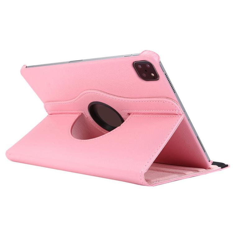 For iPad Air 11 2025 / 2024 / Air 10.9 2022 ENKAY 360 Degree Rotation Litchi Leather Smart Tablet Case(Pink) - iPad Air 11 2025 / 2024 Cases by ENKAY | Online Shopping UK | buy2fix