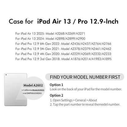 For iPad Pro 12.9 / Air 13 2025 / 2024 ENKAY 360 Degree Rotation Litchi Leather Smart Tablet Case(Light Blue) - iPad Air 13 2025 / 2024 Cases by ENKAY | Online Shopping UK | buy2fix