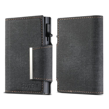 Suteni Denim Buckle Button Automatically Pops Out the Card Box(Black) - Wallets by Suteni | Online Shopping UK | buy2fix