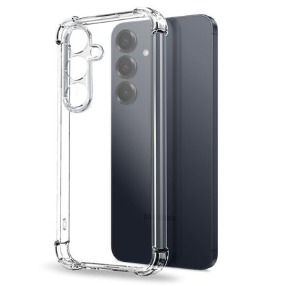 For Samsung Galaxy S25 5G NORTHJO 2 in 1 TPU Airbag Shockproof Phone Case with Screen Film(Clear) - Galaxy S25 5G Cases by NORTHJO | Online Shopping UK | buy2fix